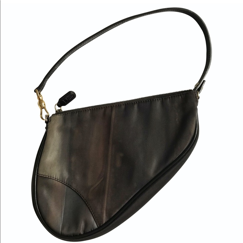 Christian Dior Brown Mini Saddle Bag Pochette